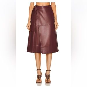 NEW Simkhai Bia Wrap Skirt in Merlot - Sz 02